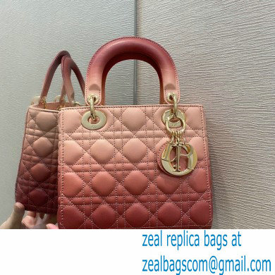 Lady Dior My ABCDior Bag in Gradient Cannage Lambskin Pink 2021