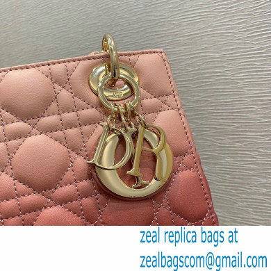 Lady Dior My ABCDior Bag in Gradient Cannage Lambskin Pink 2021