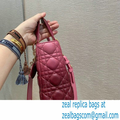 Lady Dior My ABCDior Bag in Gradient Cannage Lambskin Strawberry Pink 2021