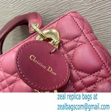 Lady Dior My ABCDior Bag in Gradient Cannage Lambskin Strawberry Pink 2021 - Click Image to Close