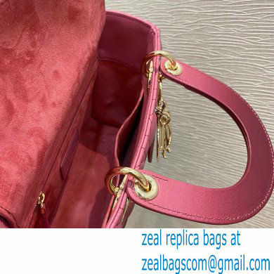 Lady Dior My ABCDior Bag in Gradient Cannage Lambskin Strawberry Pink 2021