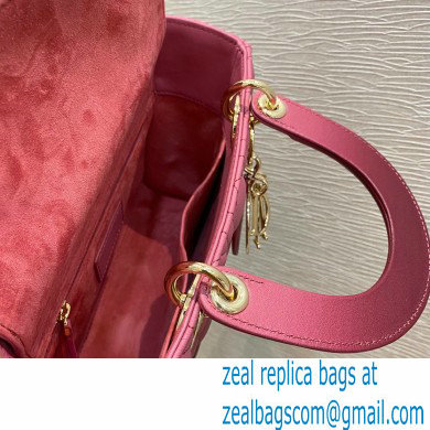 Lady Dior My ABCDior Bag in Gradient Cannage Lambskin Strawberry Pink 2021 - Click Image to Close