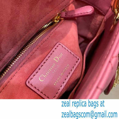 Lady Dior My ABCDior Bag in Gradient Cannage Lambskin Strawberry Pink 2021