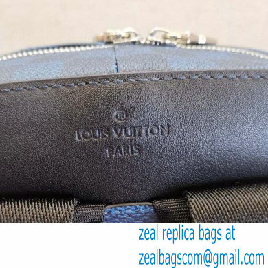 Louis Vuitton Damier Graphite 3D Canvas Campus Backpack Bag N50008 Navy Blue