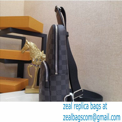 Louis Vuitton Damier Graphite Canvas Avenue Sling Bag N40274 Logo Gris