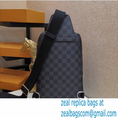 Louis Vuitton Damier Graphite Canvas Avenue Sling Bag N40274 Logo Gris - Click Image to Close