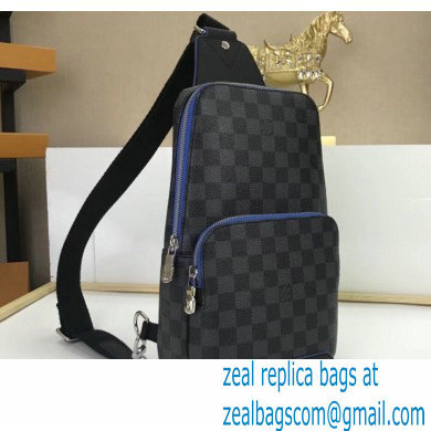 Louis Vuitton Damier Graphite Canvas Avenue Sling Bag N41719 Blue - Click Image to Close