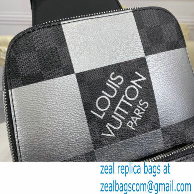 Louis Vuitton Damier Graphite Giant Canvas Avenue Sling Bag N40403 White - Click Image to Close