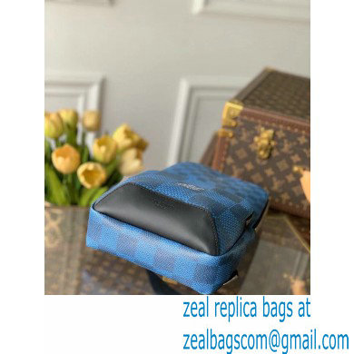Louis Vuitton Damier Infini 3D Leather Avenue Sling Bag N50024 Navy Blue - Click Image to Close