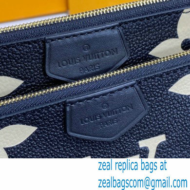 Louis Vuitton Embossed Leather Multi Pochette Accessoires Bag M45777 Black/Cream 2021
