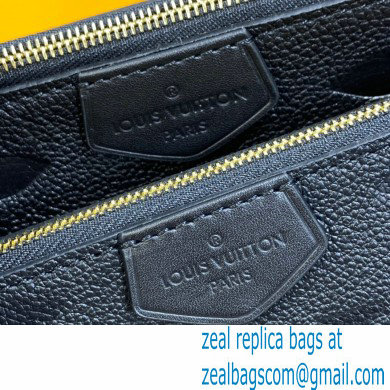 Louis Vuitton Embossed Leather Multi Pochette Accessoires Bag M80399 Black 2021