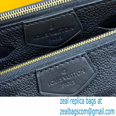 Louis Vuitton Embossed Leather Multi Pochette Accessoires Bag M80399 Black 2021 - Click Image to Close