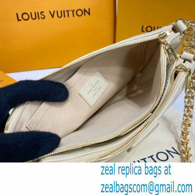 Louis Vuitton Embossed Leather Multi Pochette Accessoires Bag M80447 Cream 2021 - Click Image to Close