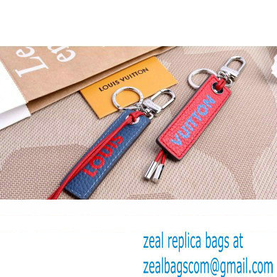 Louis Vuitton Epi Color Block LV Dual Bag Charm and Key Holder MP2554 Blue/Red