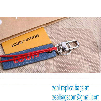 Louis Vuitton Epi Color Block LV Dual Bag Charm and Key Holder MP2554 Blue/Red