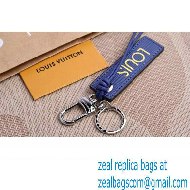 Louis Vuitton Epi Color Block LV Dual Bag Charm and Key Holder MP2554 Blue/Yellow - Click Image to Close