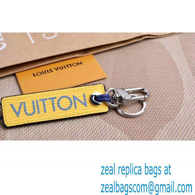 Louis Vuitton Epi Color Block LV Dual Bag Charm and Key Holder MP2554 Blue/Yellow - Click Image to Close