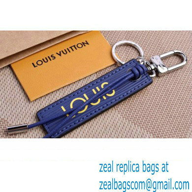 Louis Vuitton Epi Color Block LV Dual Bag Charm and Key Holder MP2554 Blue/Yellow - Click Image to Close