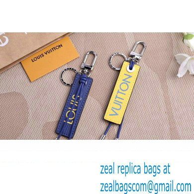 Louis Vuitton Epi Color Block LV Dual Bag Charm and Key Holder MP2554 Blue/Yellow - Click Image to Close