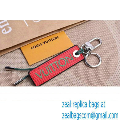 Louis Vuitton Epi Color Block LV Dual Bag Charm and Key Holder MP2554 Green/Red