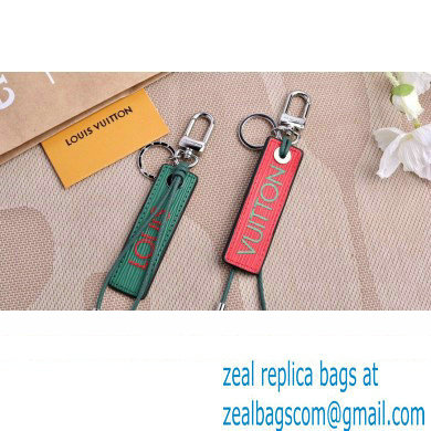 Louis Vuitton Epi Color Block LV Dual Bag Charm and Key Holder MP2554 Green/Red