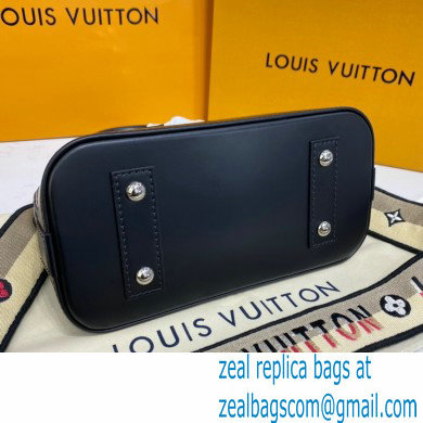 Louis Vuitton Epi Leather Alma BB Bag Black with Embroidered Logo Wide Strap 2021 - Click Image to Close