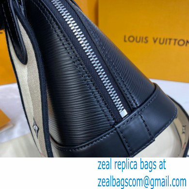 Louis Vuitton Epi Leather Alma BB Bag Black with Embroidered Logo Wide Strap 2021 - Click Image to Close