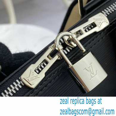 Louis Vuitton Epi Leather Alma BB Bag Black with Embroidered Logo Wide Strap 2021