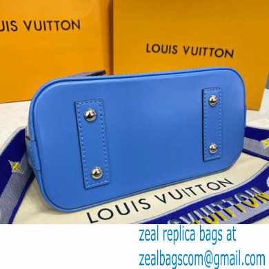 Louis Vuitton Epi Leather Alma BB Bag M57426 Bleuet Blue with Embroidered Logo Wide Strap 2021