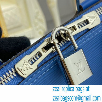 Louis Vuitton Epi Leather Alma BB Bag M57426 Bleuet Blue with Embroidered Logo Wide Strap 2021