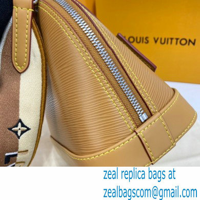 Louis Vuitton Epi Leather Alma BB Bag M57540 Honey Gold with Embroidered Logo Wide Strap 2021