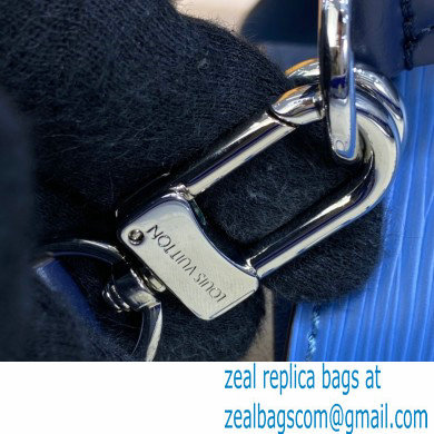 Louis Vuitton Epi Leather NeoNoe BB Bag M57691 Bleuet Blue with Embroidered Logo Wide Strap 2021