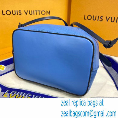 Louis Vuitton Epi Leather NeoNoe BB Bag M57691 Bleuet Blue with Embroidered Logo Wide Strap 2021