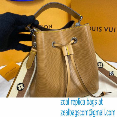 Louis Vuitton Epi Leather NeoNoe BB Bag M57706 Honey Gold with Embroidered Logo Wide Strap 2021