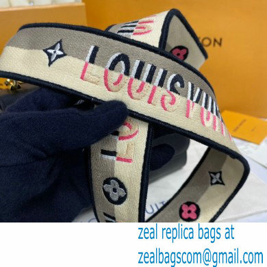 Louis Vuitton Epi Leather Twist MM Bag M57505 Black with Embroidered Logo Wide Strap 2021 - Click Image to Close