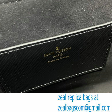 Louis Vuitton Epi Leather Twist MM Bag M57505 Black with Embroidered Logo Wide Strap 2021