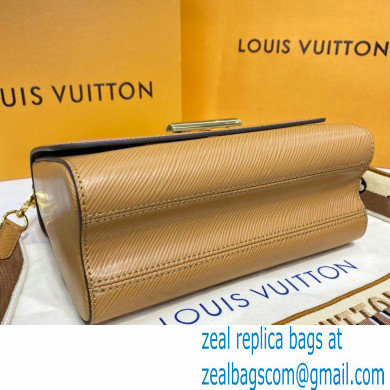 Louis Vuitton Epi Leather Twist MM Bag M57506 Honey Gold with Embroidered Logo Wide Strap 2021