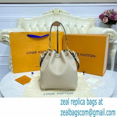 Louis Vuitton Grained Calf Leather Lockme Bucket Bag M57688 Greige 2021