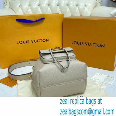 Louis Vuitton Grained Calf Leather Lockme Bucket Bag M57688 Greige 2021