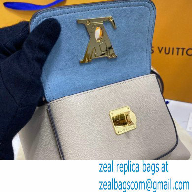 Louis Vuitton Grained Calf Leather Lockme Bucket Bag M57688 Greige 2021 - Click Image to Close