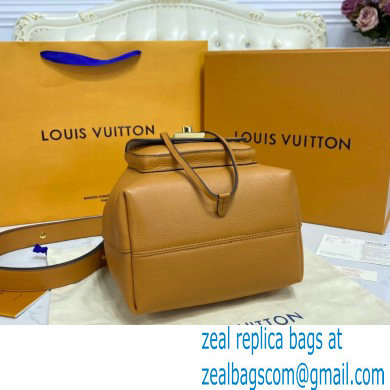 Louis Vuitton Grained Calf Leather Lockme Bucket Bag M57689 Arizona Beige 2021 - Click Image to Close