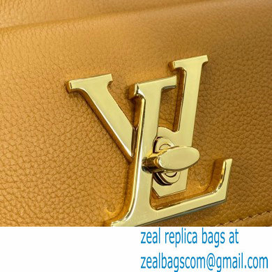 Louis Vuitton Grained Calf Leather Lockme Bucket Bag M57689 Arizona Beige 2021 - Click Image to Close