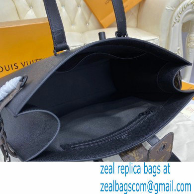 Louis Vuitton Leather Men's Shopping Tote Bag M30725 Black 2021 - Click Image to Close