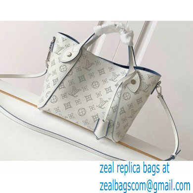 Louis Vuitton Mahina Perforated Leather Hina PM Bag M56199 Snow White/Bleu Orage Blue 2021 - Click Image to Close