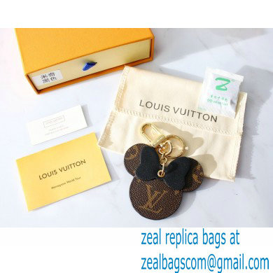 Louis Vuitton Monogram Canvas Bag Charm and Key Holder Mickey Minnie Mouse Black