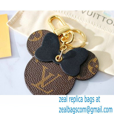 Louis Vuitton Monogram Canvas Bag Charm and Key Holder Mickey Minnie Mouse Black