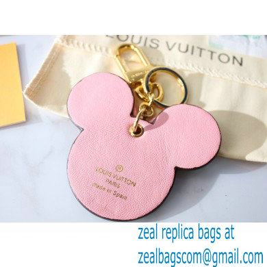Louis Vuitton Monogram Canvas Bag Charm and Key Holder Mickey Minnie Mouse Pink