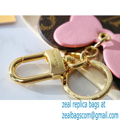 Louis Vuitton Monogram Canvas Bag Charm and Key Holder Mickey Minnie Mouse Pink