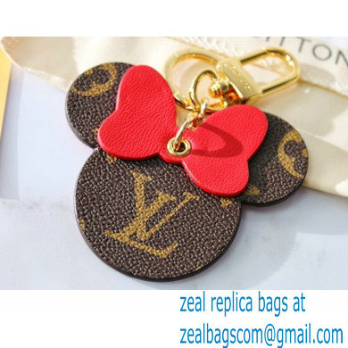 Louis Vuitton Monogram Canvas Bag Charm and Key Holder Mickey Minnie Mouse Red - Click Image to Close