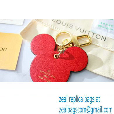 Louis Vuitton Monogram Canvas Bag Charm and Key Holder Mickey Minnie Mouse Red